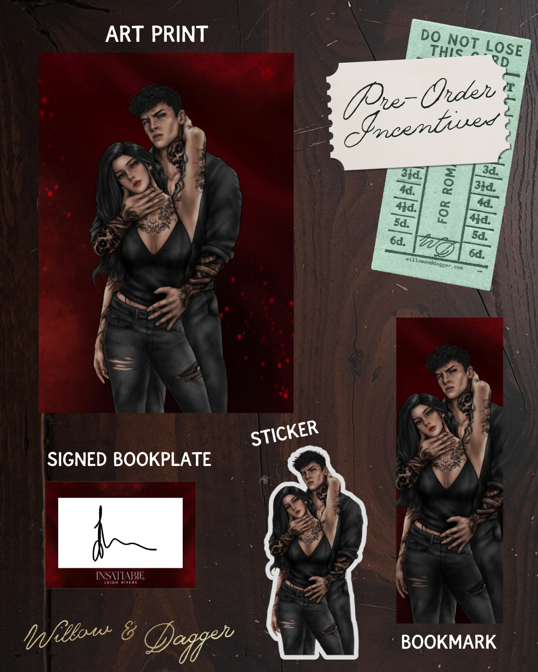 Insatiable SIGNED BOOKPLATE PRE-ORDER (includes character art, bookmark, and sticker)