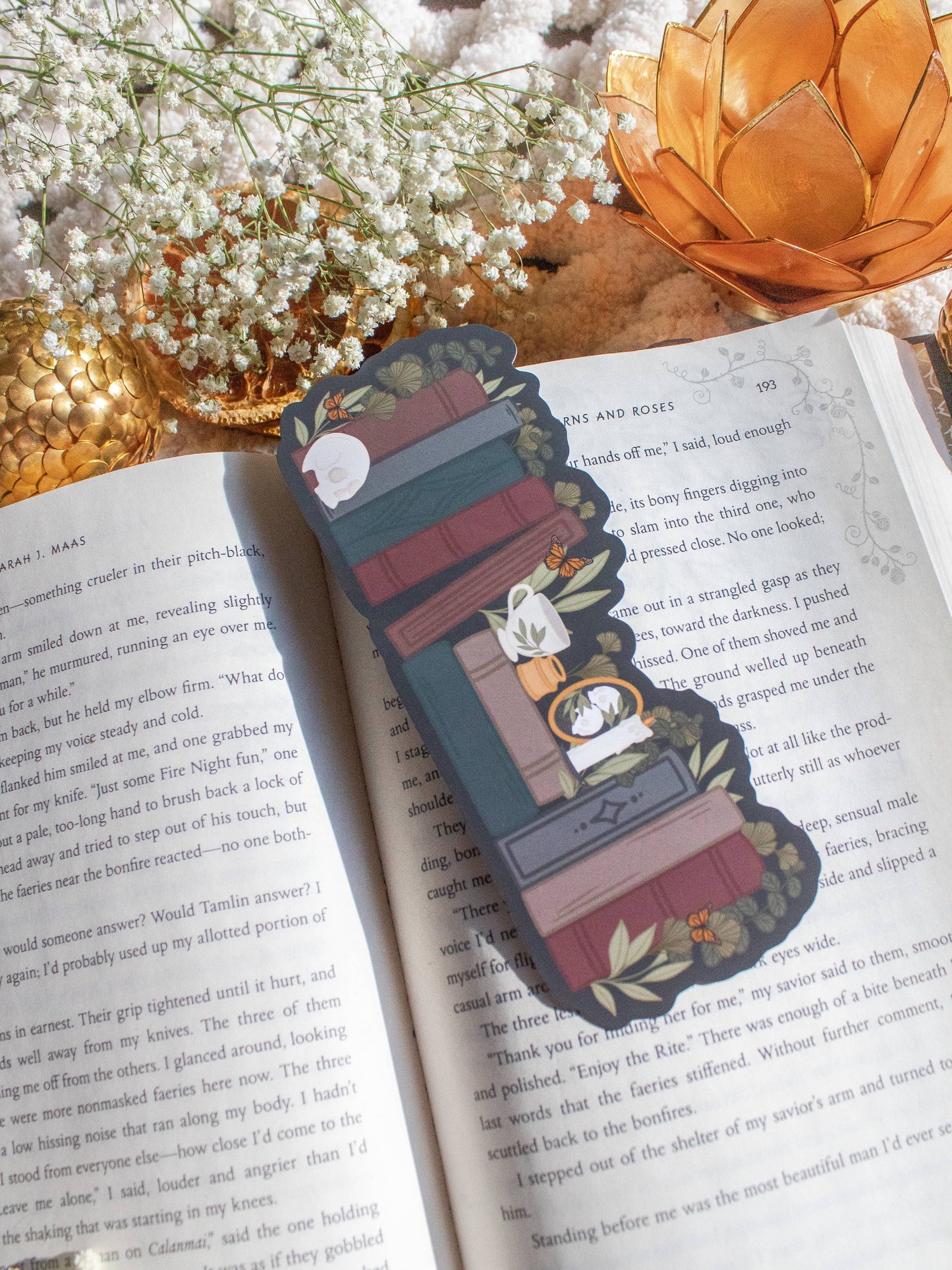 Dark Academia Bookshelf Bookmark | Soft Touch