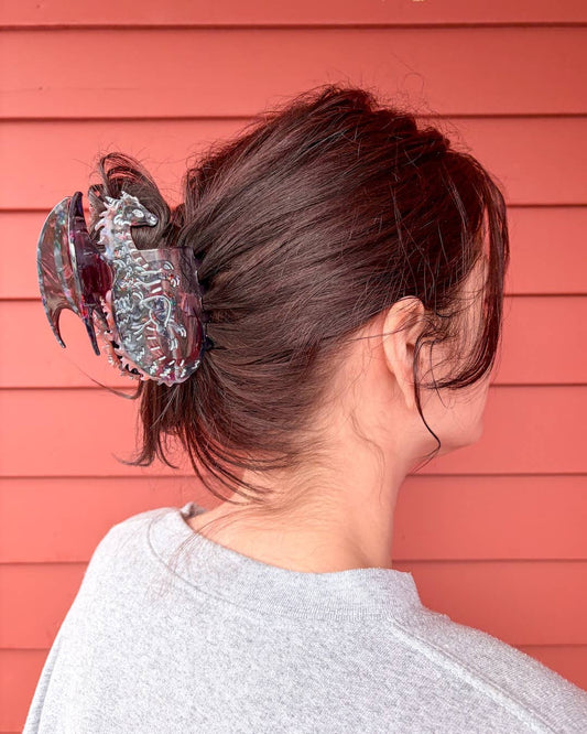 Dragon Hair Claw Clip - Midnight Berry