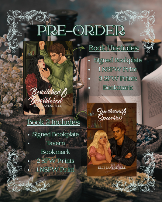 Spellbound & Speechless PRE-ORDER (Includes a signed bookplate, bookmark, 2 SFW art prints, and an NSFW art print)
