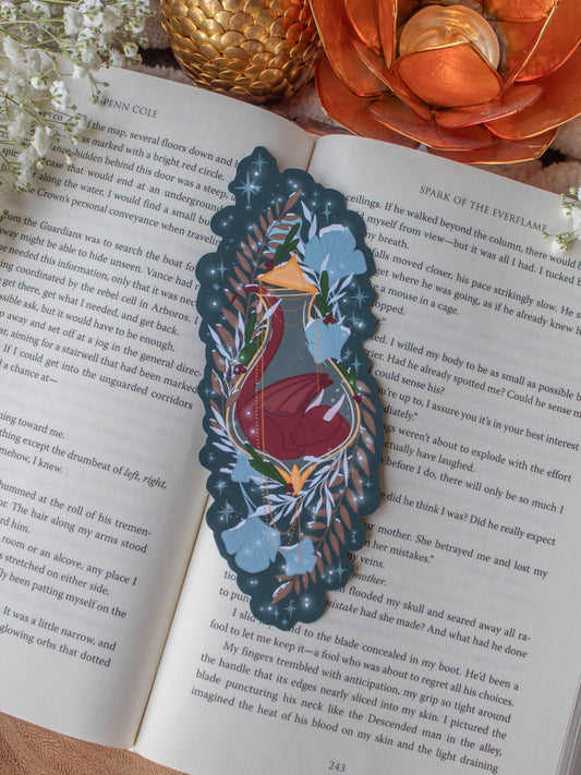 Winter Dragon Elixir Die-Cut Bookmark