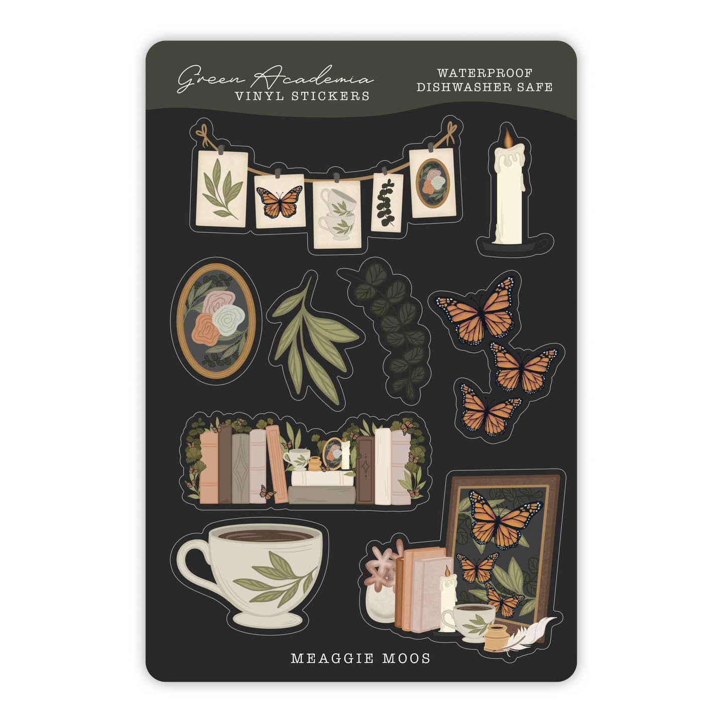 Light Academia Waterproof Vinyl Sticker Sheet image 0