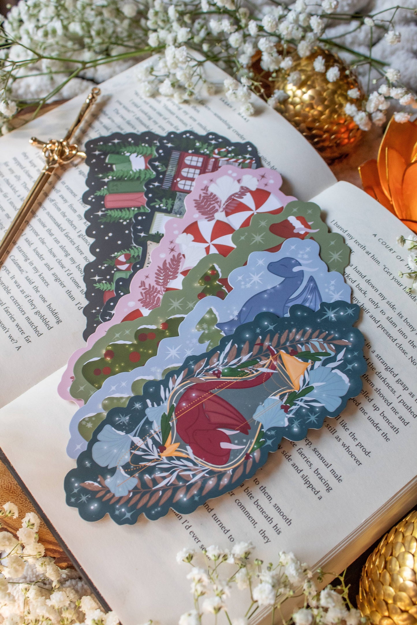 Winter Dragon Elixir Die-Cut Bookmark