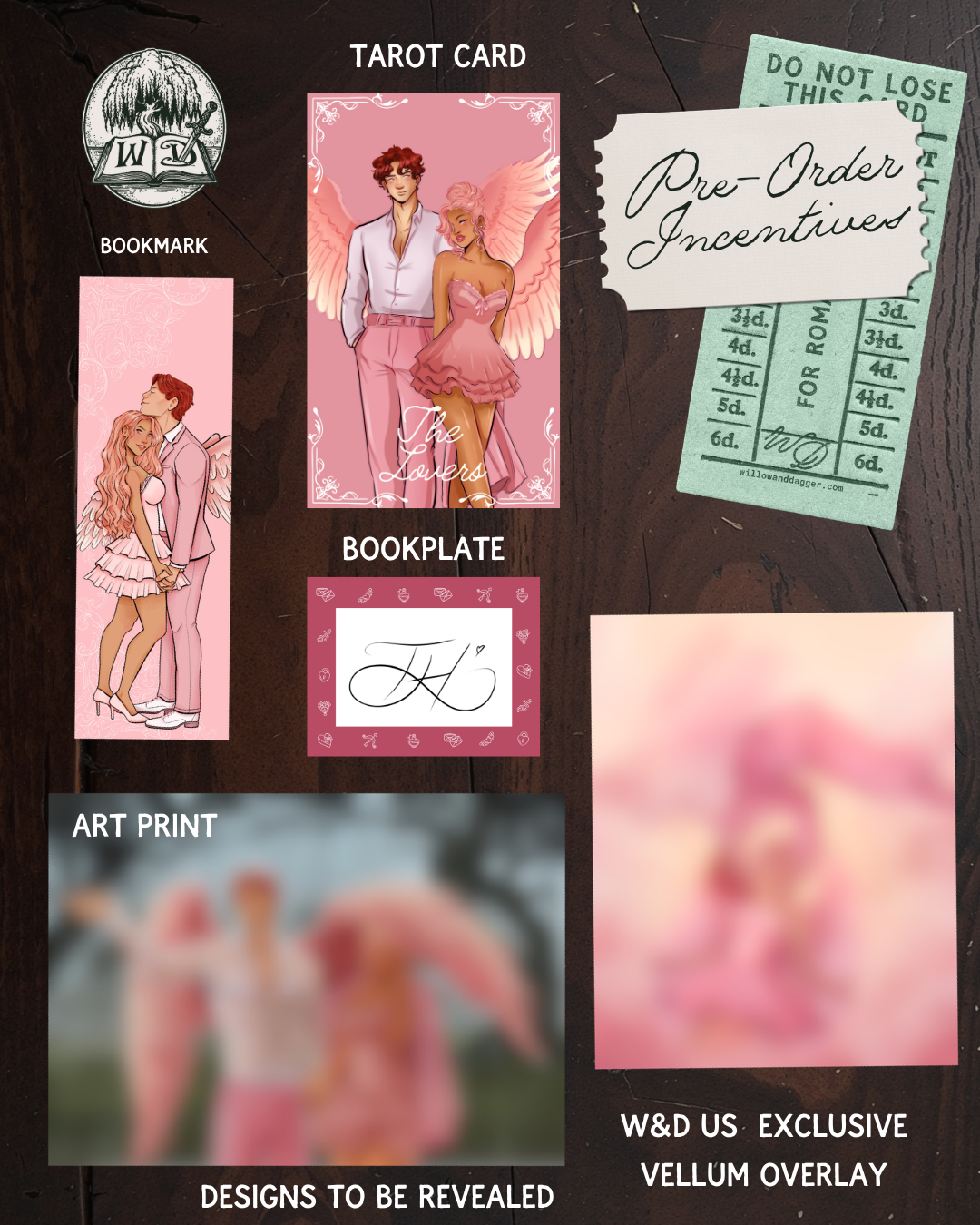 Competing for Cupid SIGNED BOOKPLATE PRE-ORDER (includes Bookmark, Tarot Card, Vellum Overlay, and an Art Print)