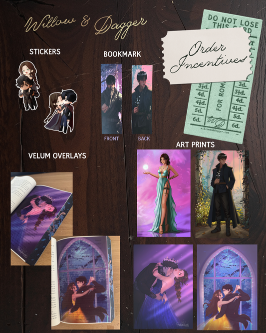 Untamed SIGNED sprayed edge edition PRE-ORDER (includes 3 Art Prints (1 double sided), Double Sided Bookmark, 2 Chibi stickers, and 2 vellum overlays)