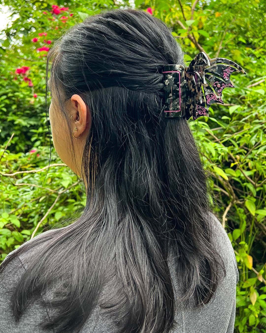 Bat Wing Hair Claw Clip - Violet