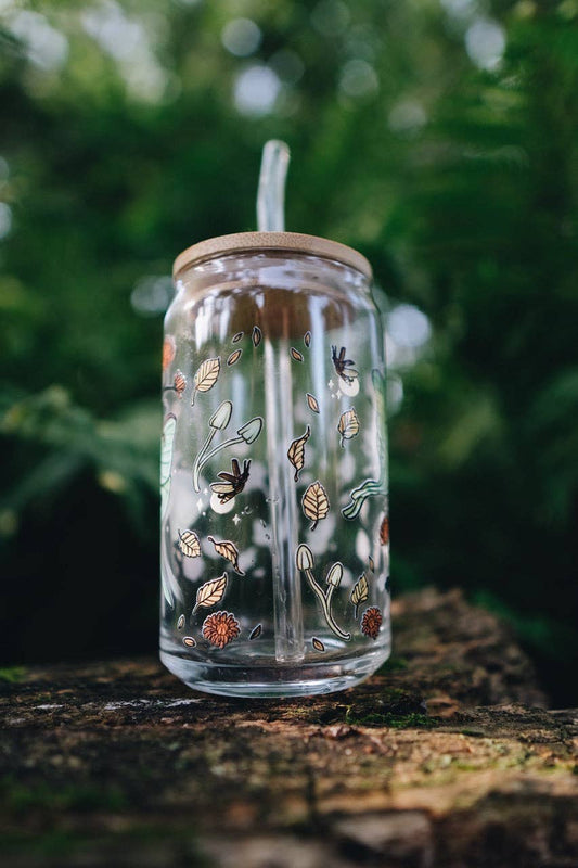 Luna Moth 16oz Glass Cup