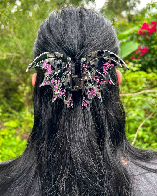 Bat Wing Hair Claw Clip - Violet