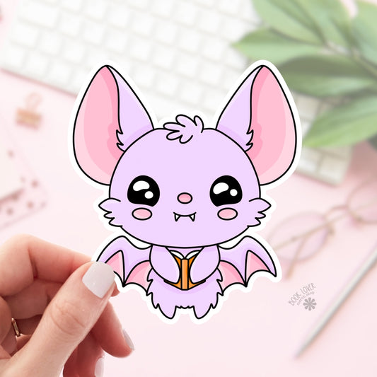 Bookish Bat Sticker image 0
