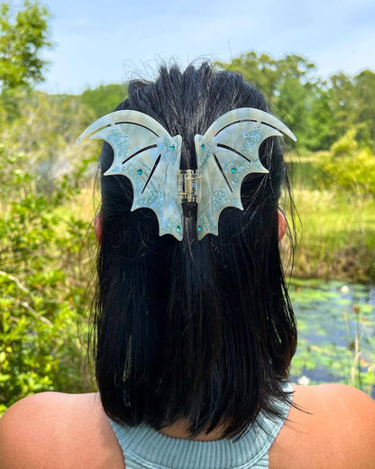Bat Wing Hair Claw Clip - Pastel Blue