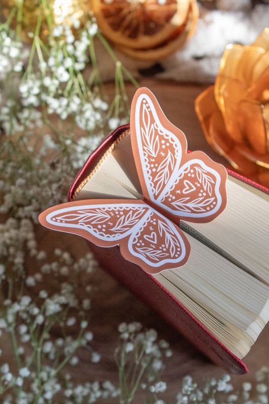 3D Gingerbread Butterfly Wings Bookmark | Soft Touch