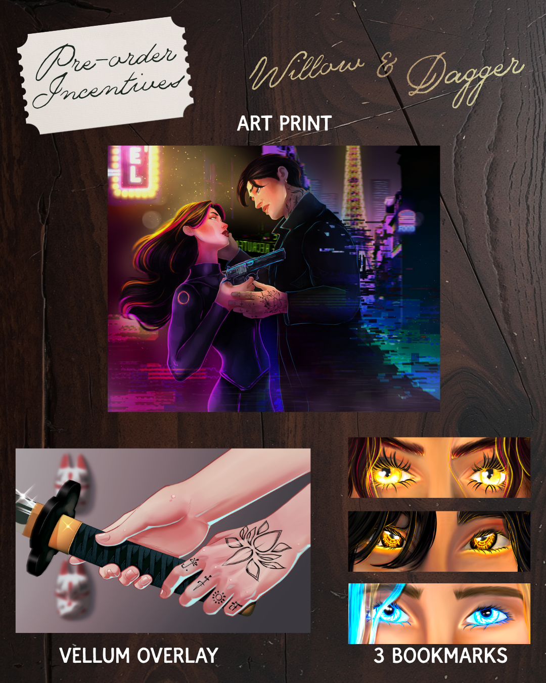 Glitchborn Heart SIGNED Bookplate PRE-ORDER (includes 3 Bookmarks, A Vallum Overlay,and an Art Print)