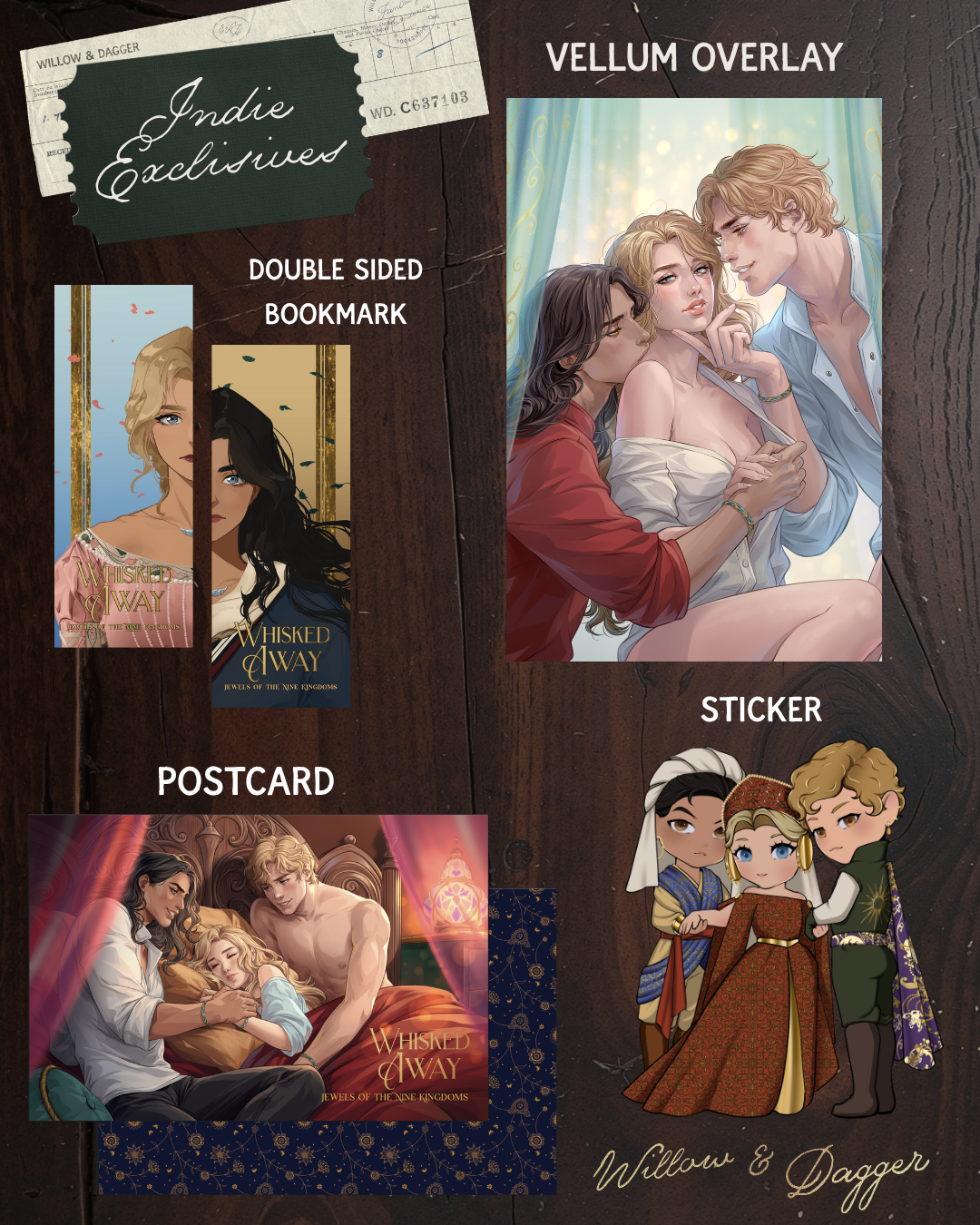 Whisked Away SIGNED BOOKPLATE (includes Postcard, Art Print, Sticker, and Vellum Overlay)