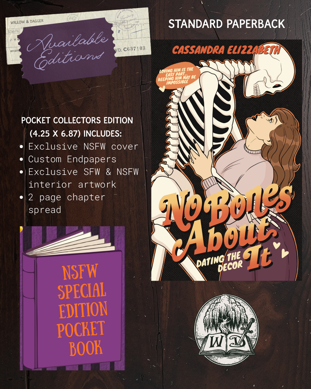 No Bones About It SIGNED PRE-ORDER (Includes Double Sided Art Print, Double Sided Bookmark, Exclusive Sticker Sheet )