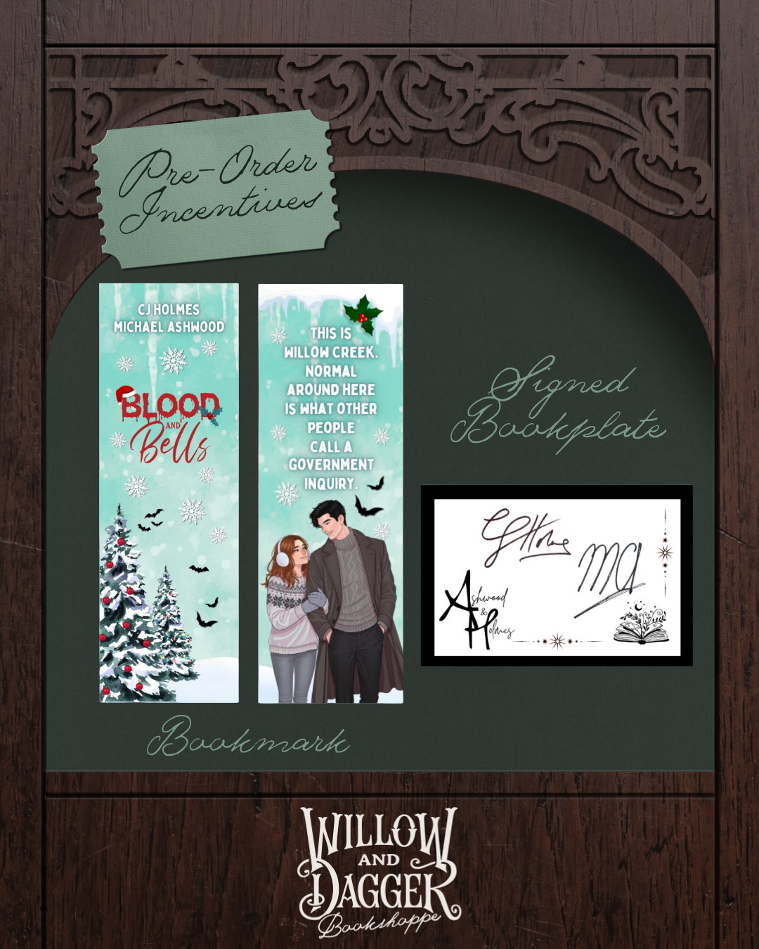 Blood & Bells Signed Bookplate PRE-ORDER (includes Bookmark)