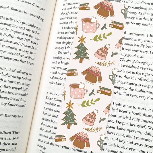 Holiday Hygge Bookmark | Soft Matte Laminated 