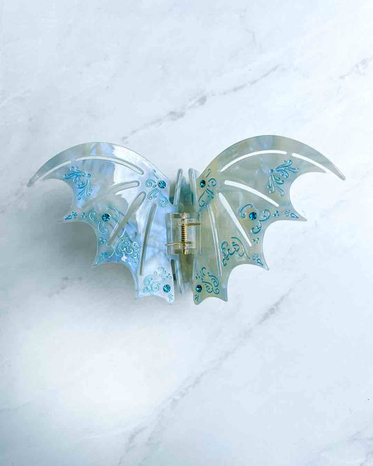 Bat Wing Hair Claw Clip - Pastel Blue