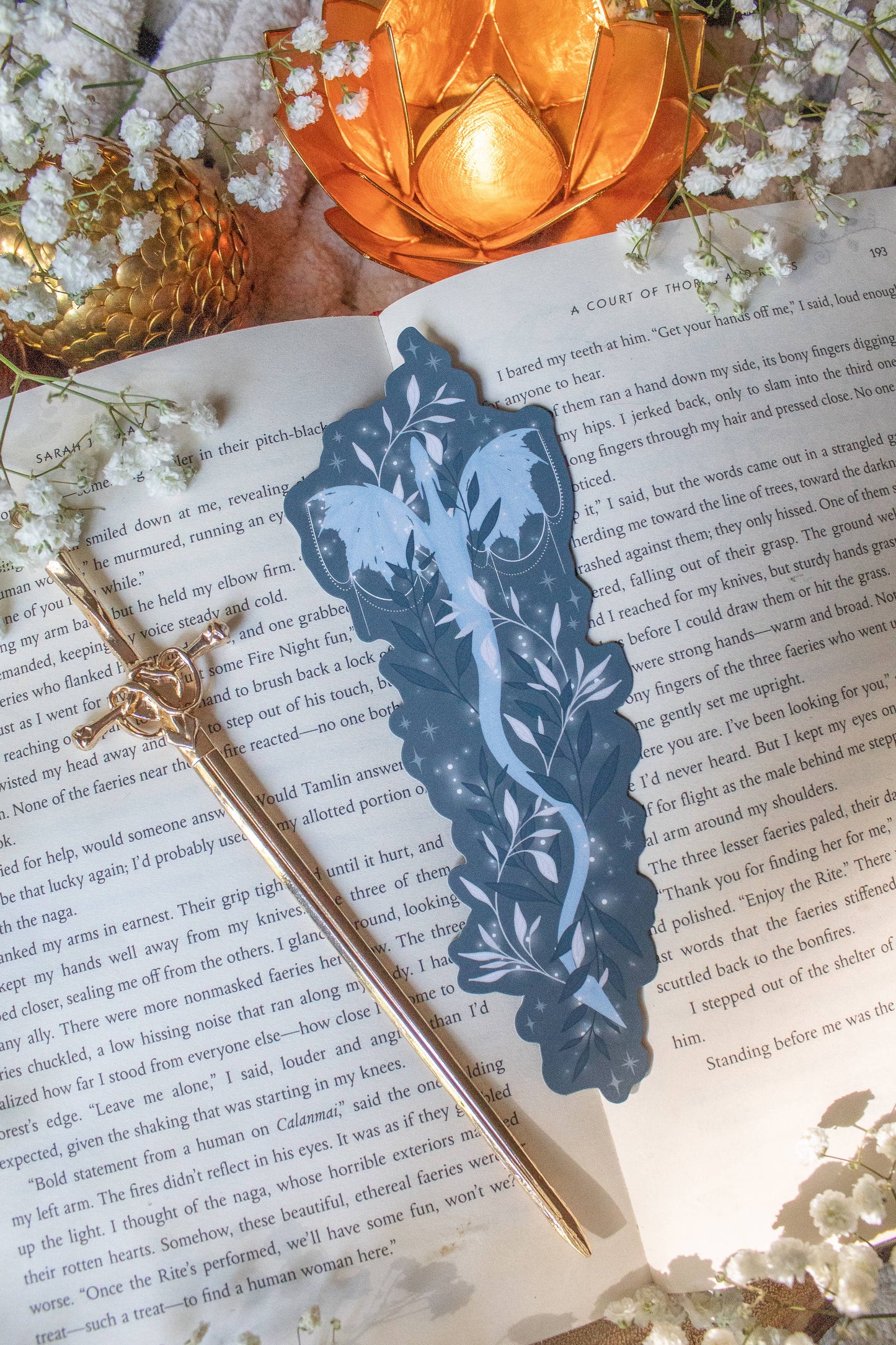When the Moon Hatched Moonplume Dragon Die-Cut Bookmark