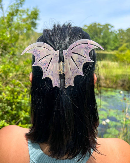 Bat Wing Hair Claw Clip - Pastel Violet