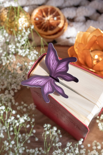3D Dark Faerie Wings Bookmark | Soft Touch