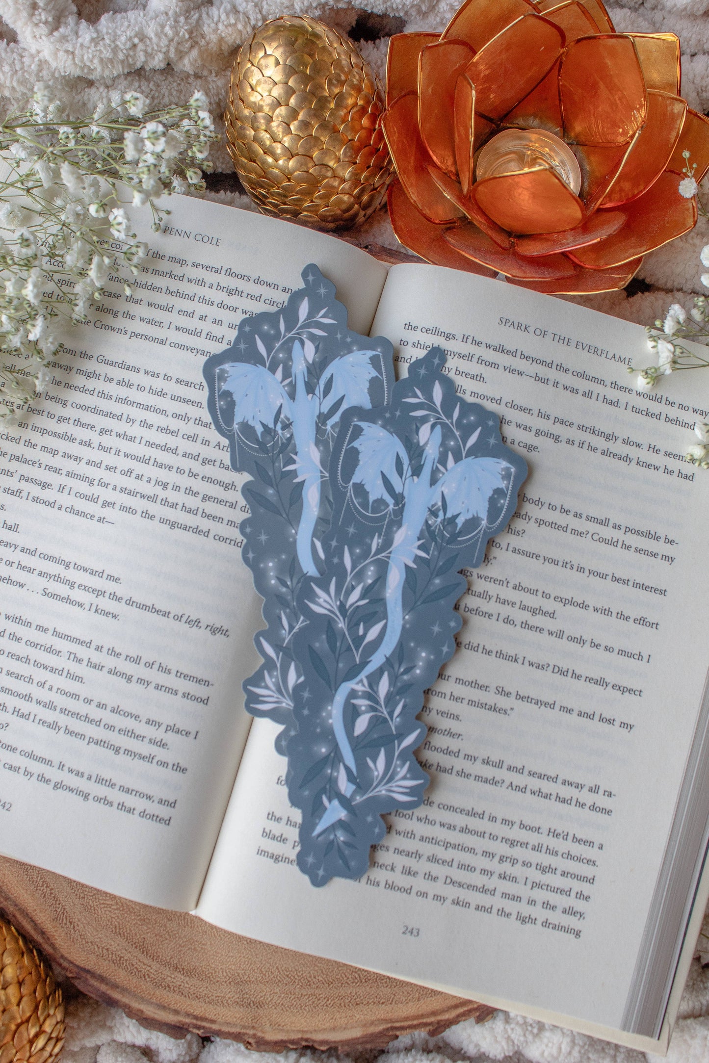 When the Moon Hatched Moonplume Dragon Die-Cut Bookmark
