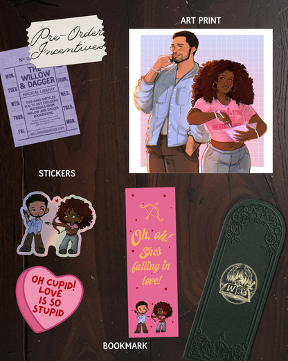 Stuck on Stupid Cupid SIGNED PRE-ORDER (includes Art Print, Bookmark, and 2 Stickers)