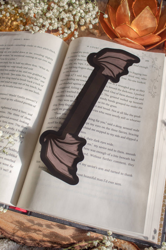 3D Bat Wings Bookmark | Soft Touch