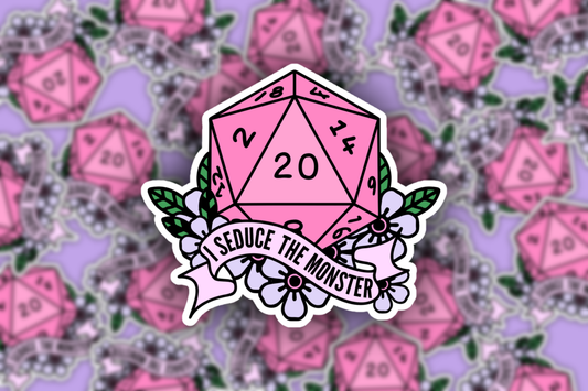 DND Seduce the Monster D20 Sticker