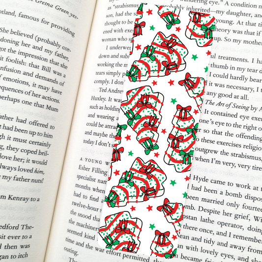 Christmas Tree Cakes | Soft Matte Laminated Bookmark