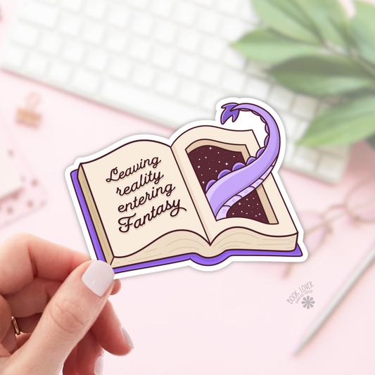 Leaving Reality Entering Fantasy Sticker