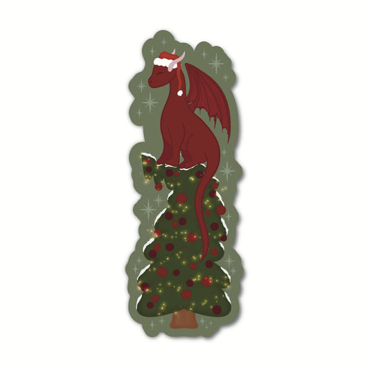 Christmas Tree Dragon Die-Cut Bookmark image 0