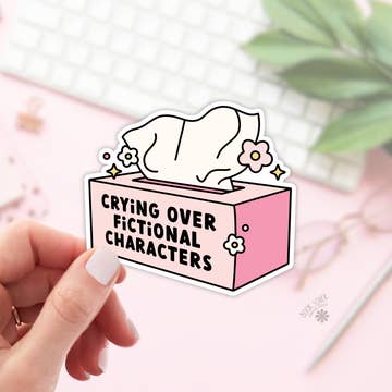 Crying Over Fictional Characters Sticker image 0