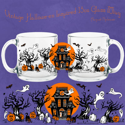 Ghostly Manor Glass Mug