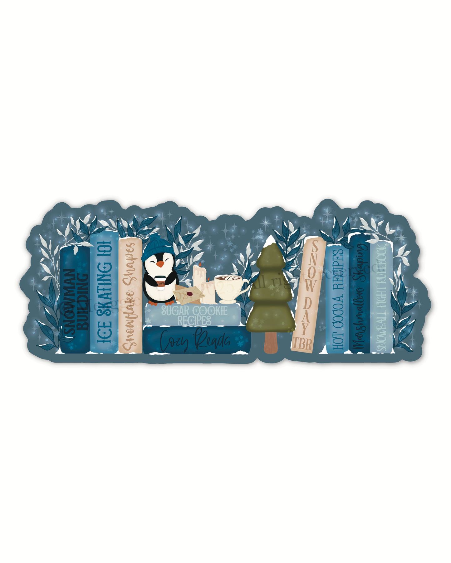 Winter Wonderland Bookshelf Die-Cut Bookmark