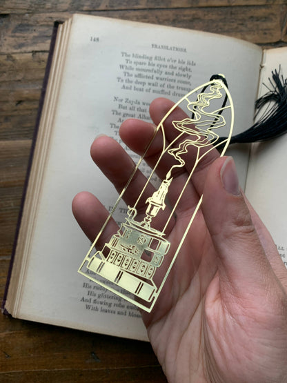 Cathedral Candlestick Metal Brass Bookmark
