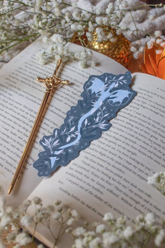 When the Moon Hatched Moonplume Dragon Die-Cut Bookmark