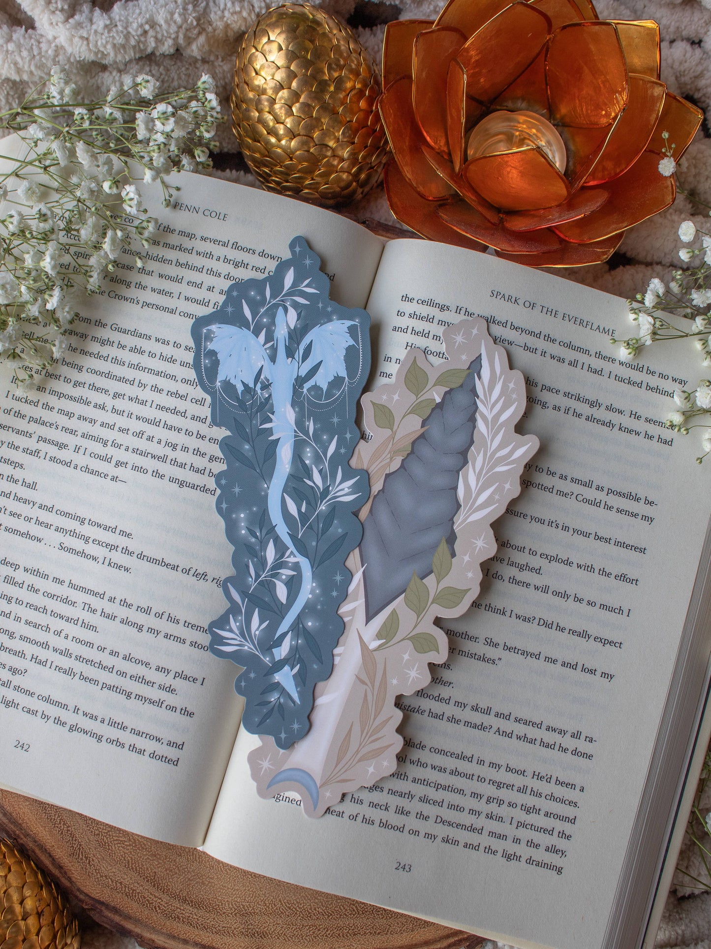When the Moon Hatched Moonplume Dragon Die-Cut Bookmark