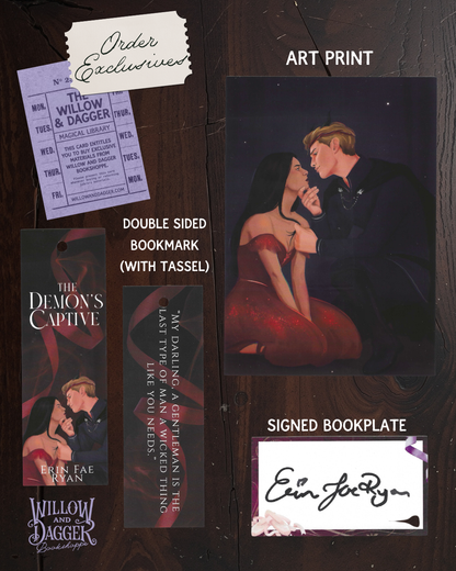 The Demon's Captive (Twelve Dancing Princeses Book 2) SIGNED BOOKPLATE (Includes an Art Print and a Bookmark)