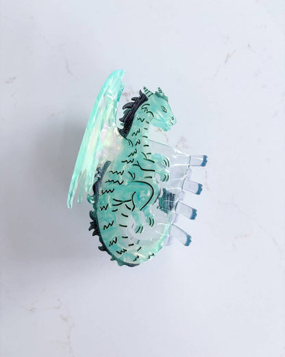 Dragon Hair Claw Clip - Seafoam