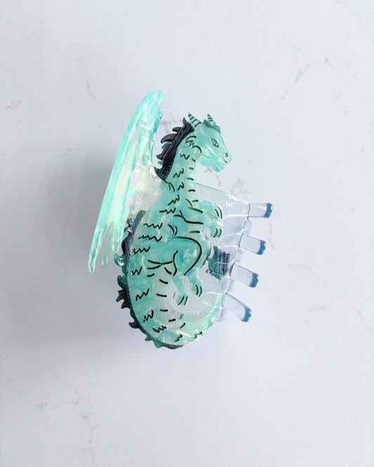 Dragon Hair Claw Clip - Seafoam