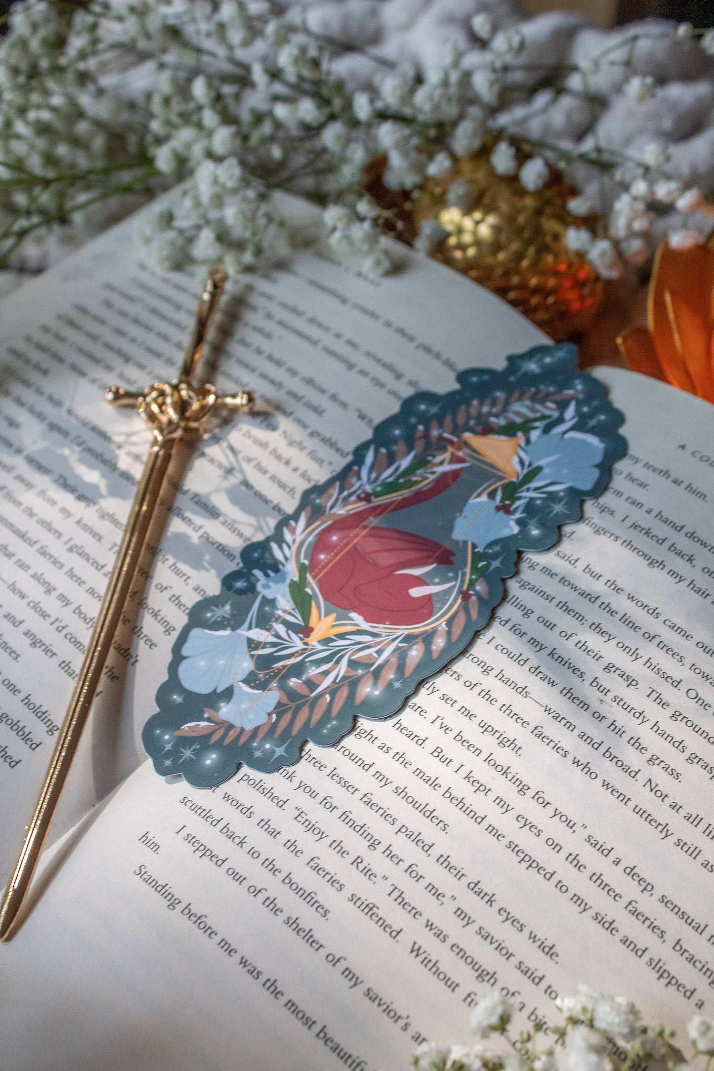 Winter Dragon Elixir Die-Cut Bookmark