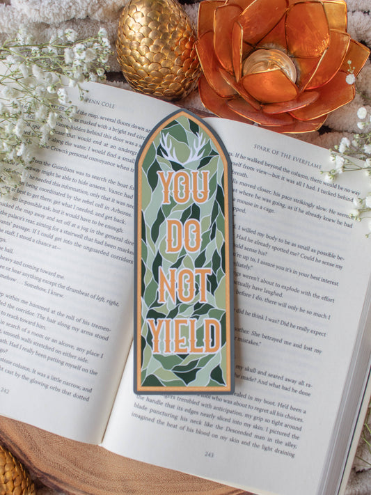 You Do Not Yield Throne of Glass Window Die-Cut Bookmark
