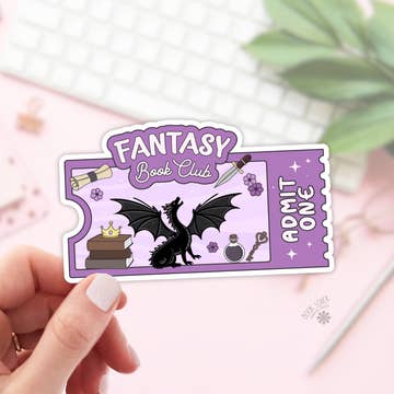 Fantasy Book Club Ticket Sticker image 0