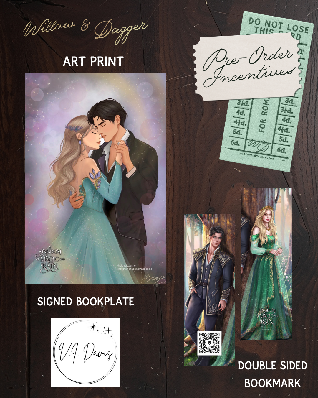 A Kingdom of Magic and Rain SIGNED BOOKPLATE PRE-ORDER (includes an art print and a double sided bookmark)
