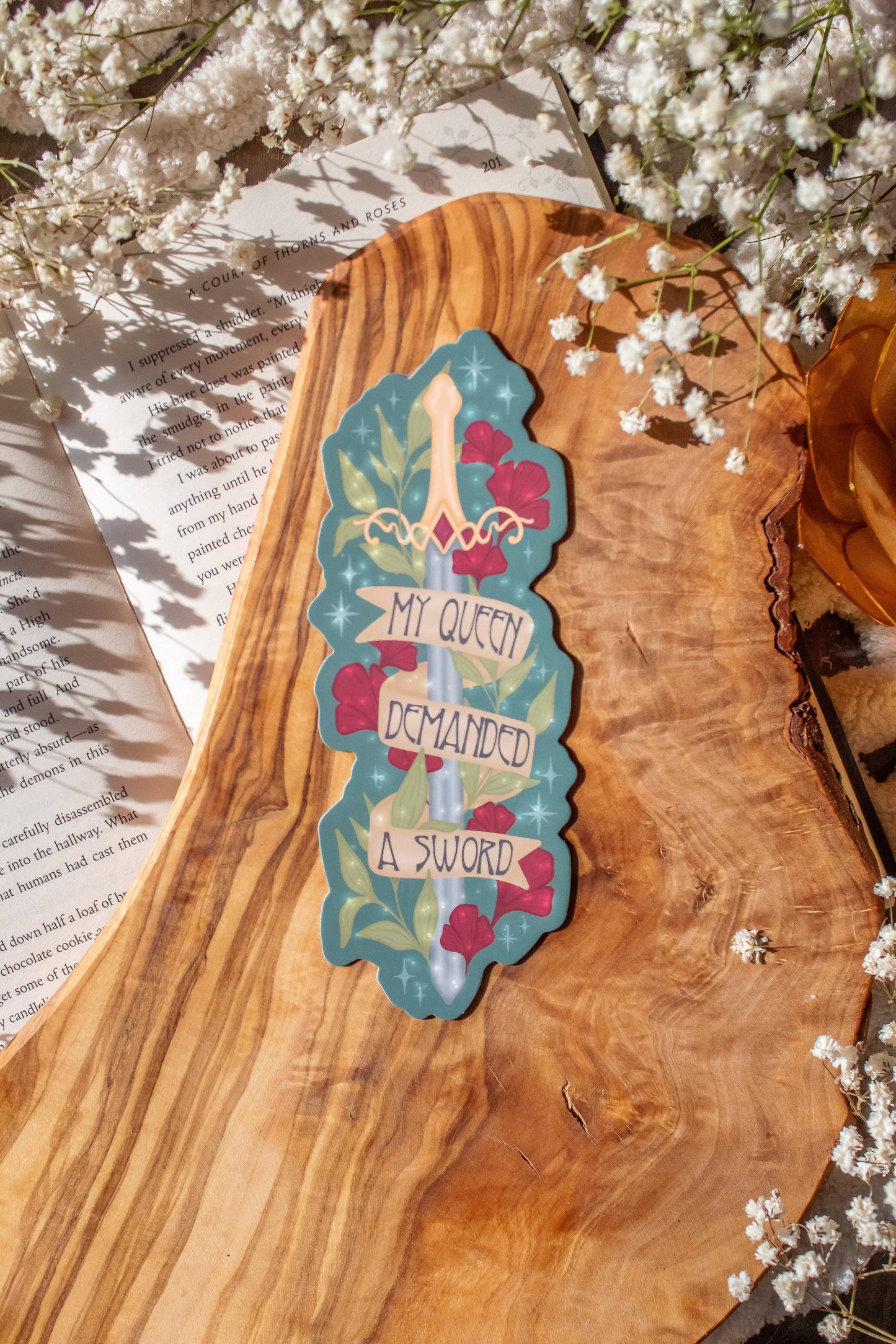 Shield of Sparrows My Queen's Sword Die-Cut Bookmark