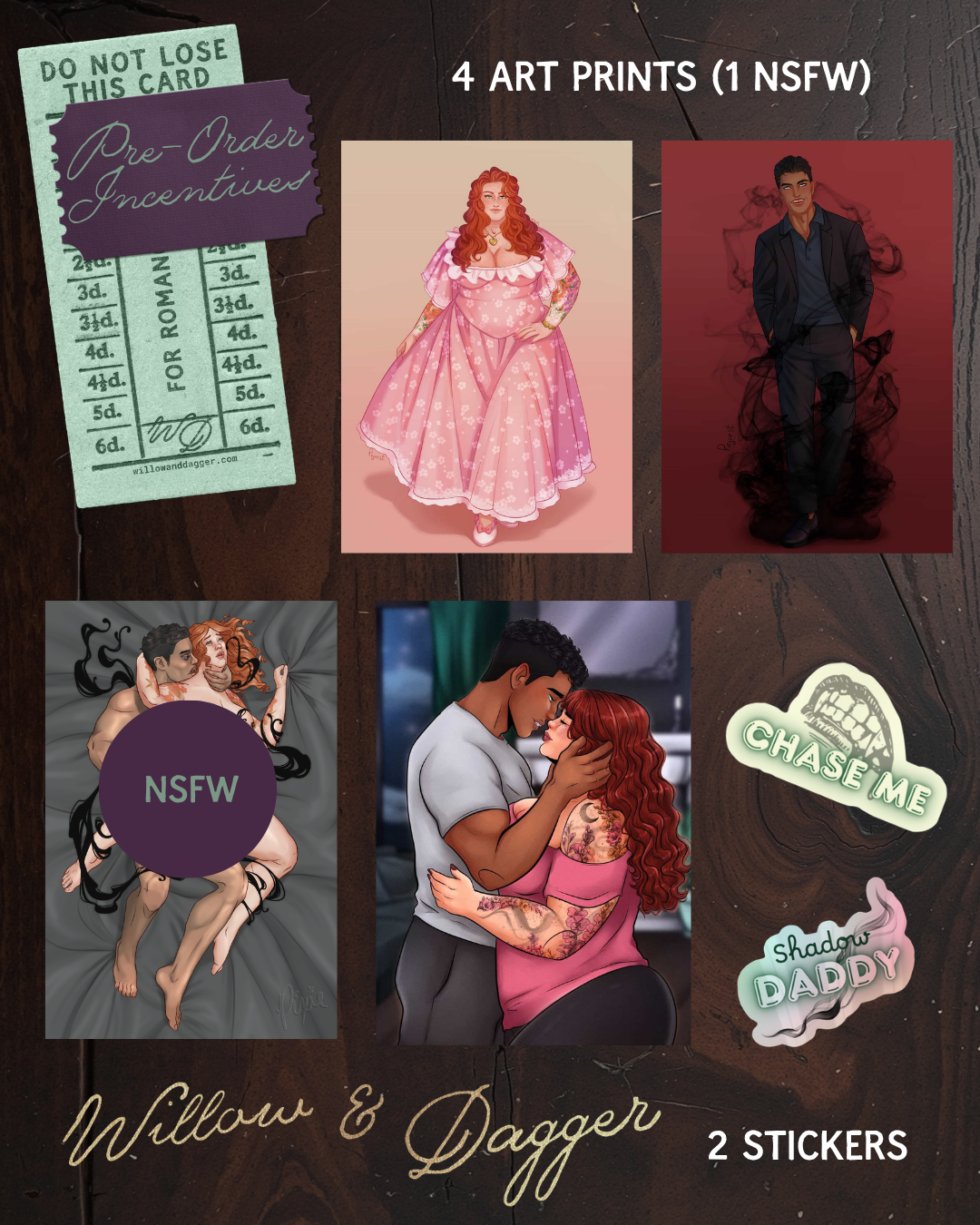Bewitched by the Vampire SIGNED PRE-ORDER (includes 2 Holographic Stickers, 4 Art Prints (1 NSFW))