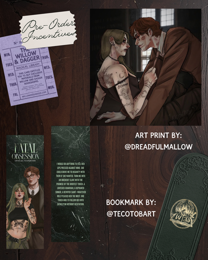 Fatal Obssesion PRE-ORDER (Includes Chatacter Art Print and Bookmark)