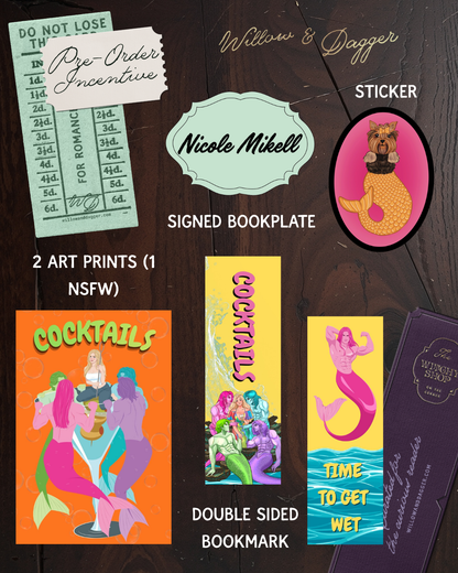 Cocktails SIGNED Bookplate PRE-ORDER (includes 2 Art Prints (1 NSFW), Sticker, an Bookmark,)