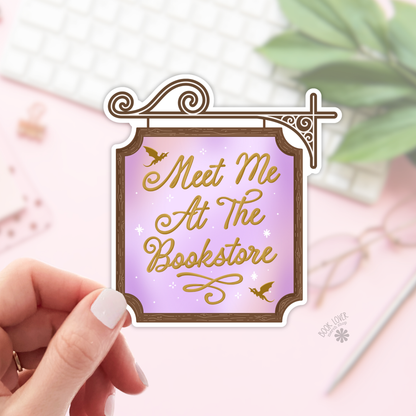 Meet Me At The Bookstore Sticker