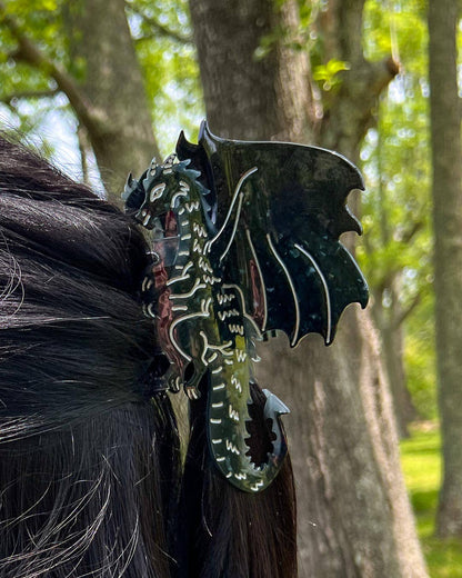 Dragon Hair Claw Clip - Large Black